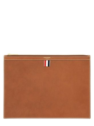 Thom Browne Leather Document Holder Wallet - Beige