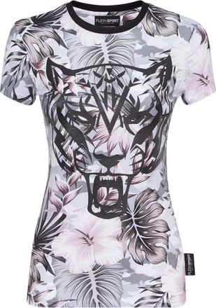 Plein Sport Tops, Dames, Veelkleurig, S, Katoen, T-Shirt Ronde Hals