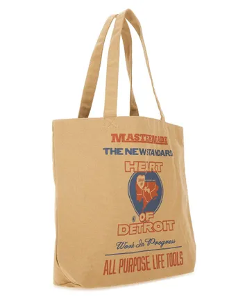 Carhartt Work in Progress Graphic Canvas Tote Bag - Beige