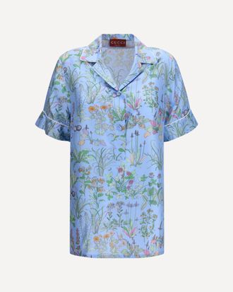 Gucci Printed silk twill Shirt Female 38