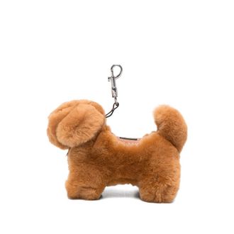 Anya Hindmarch Shearling Dog-shape Keyring