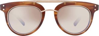 Mr. Leight LAUREL SL Round Sunglasses ML2001 BW-12KWG/CYN 50