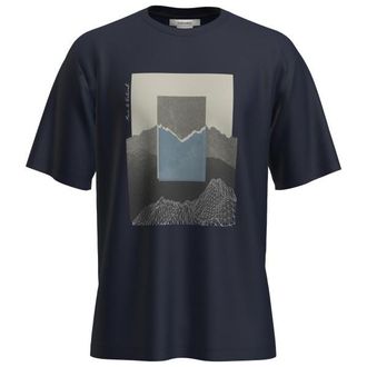 Icebreaker Merino 150 Tech Lite S/S Relaxed Mountain Shift Merinoshirt f&uuml;r Herren | blau