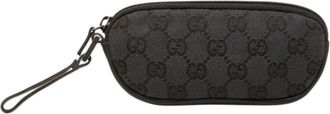 Gucci Black Canvas Leather Pouch (Pre-Owned)