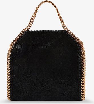 Stella McCartney Womens Shoulder Bag Falabella Tiny Black Shaggy Deer