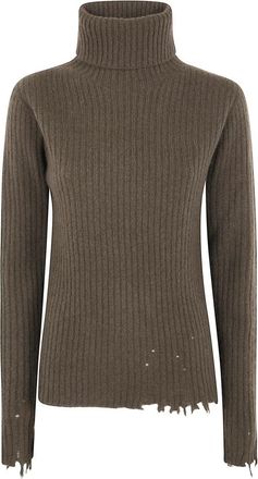 Uma Wang Coltruien - Dames - Cashmere truien - Groen - L - Truien & Vesten