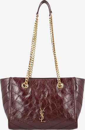 Saint Laurent Womens Shoulder Bag Niki Leather Bordeaux