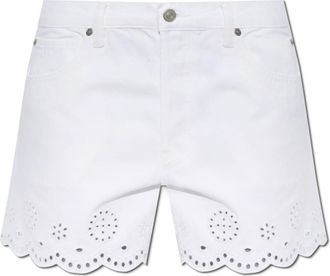 Frame Denim Unieke Denim Shorts - Dames - Denim shorts - Wit - W26 - Denim - Korte Broeken