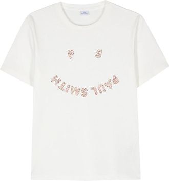 Paul Smith T-shirt Happy Pois - Dames - T-shirts - Wit - XL - Katoen - Tops