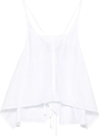 Low Classic Sleeveless Flare Top - Dames - Tops zonder mouwen - Wit - M - Katoen - Tops