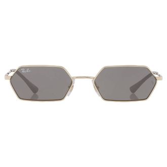 Ray-Ban Ray Ban Yevi Dark Grey Mirror Hexagonal Unisex Sunglasses RB3728 92136V 55