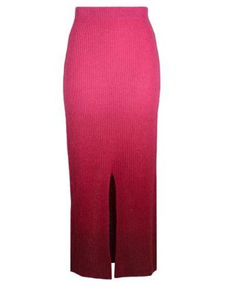 8 by YOOX WOOL BLEND DIP-DYE KNIT MIDI SKIRT