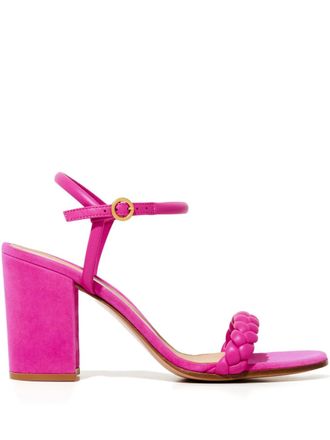Gianvito Rossi 85mm Cruz braided heeled sandals - Pink