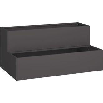 vidaXL Macetero De Jard&iacute;n - Acero Negro De 2 Niveles, 100x60x45 Cm Vidaxl