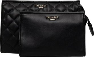 Twinset Neceser con logo - Bags - Mujer - Negro - ONE SIZE