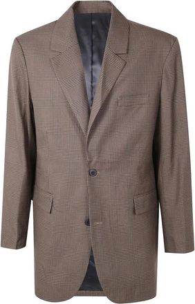 Les Deux Glen Plaid Tweeknoops Blazer - Heren - Blazers - Bruin - XL - Jassen