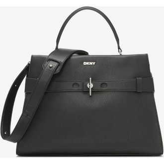 DKNY Bleeker Large Satchel in Black/silver at Nordstrom