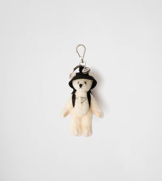 Prada Teddy keychain charm