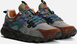 Flower Mountain Womens Flower Mountain Yamano 3 Teal/Grey Trainers - Blue - Size: 12