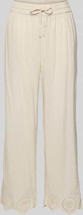 Freequent Wide Leg Stoffhose aus Viskose-Leinen-Mix Modell Linus in Beige, Größe XXL