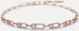 Messika Choker Move Link in oro rosa 18kt con diamanti