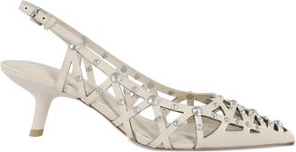 Ash Bizarre Slingback Kitten Hak - Dames - Pumps - Beige - 39 EU - Leer - Schoenen