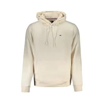 Tommy Hilfiger Hoodies, male, Beige, Size: 2XL Stylish Cotton Hoodie with Appliqué Detail