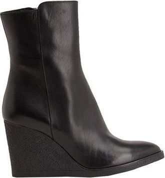 8 by YOOX LEATHER ROUND-TOE PLATFORM ANKLE BOOT