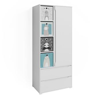 Vicco Armario De Ropa Ruben, Blanco, 80 X 189.9 Cm