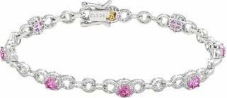 Suzy Levian Lab Created Sapphire Tennis Bracelet in Pink at Nordstrom Rack