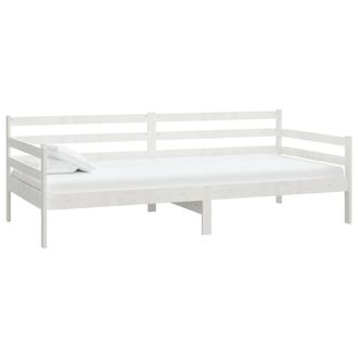Berkfield Home Day Bed White Solid Pinewood 90x200 cm