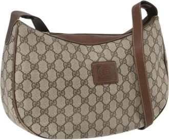 Gucci Pre-owned Vintage Schoudertas - Dames - Vintage Schoudertas - Beige - ONE Size - Leer - Vintage