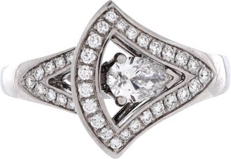Bulgari Divas Dream Openwork Ring 18K White Gold with Diamonds