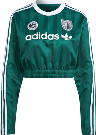 adidas (WMNS) adidas originals Long-Sleeve Top Crop Top Collegiate Green IR9803