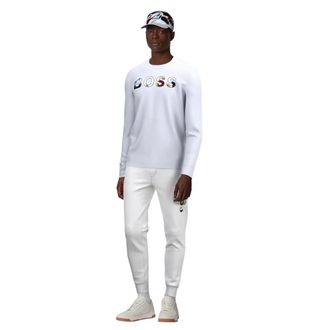 HUGO BOSS Heren SkeDigital trainingsbroek met logo in kleurverloop (Wit)