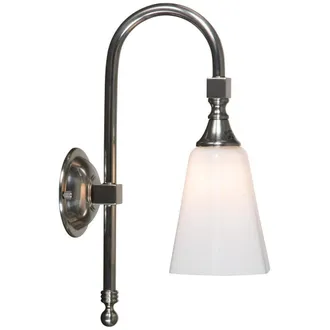 Netlighting Classic Bathroom Wall Light Satin Nickel IP44 in Grey