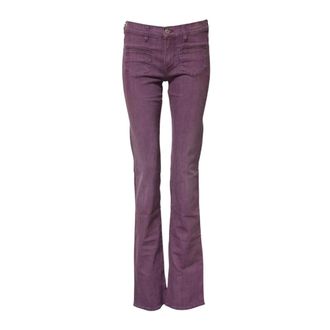 Aniye By Flared Jeans, female, Purple, Size: S High Waisted Flared Cut Pants with Zipper Closure