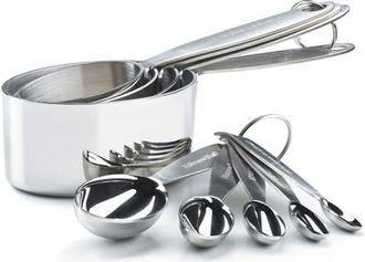 Cuisipro Stainless Steel Measuring Cup & Spoon Set in Silver at Nordstrom