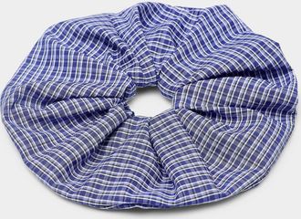 Simons Womens Large blue check scrunchie