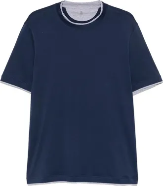 Brunello Cucinelli Contrast-trim Cotton T-shirt