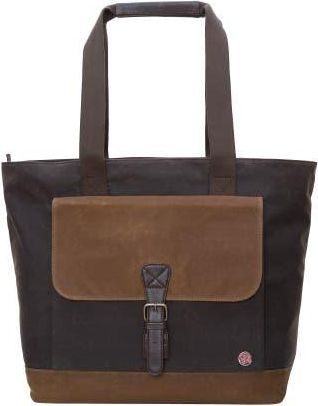 Giorgio Martello Milano Waxed Montague Tote Bag in Dark Brown at Nordstrom