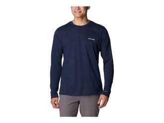 Columbia Thistletown Hillstm Long Sleeve Crew Mens Clothing Collegiate Navy Heather : 2XL, Polyester/Cotton