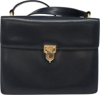 Celine Navy Leather Shoulder Bag (Pre-Owned)