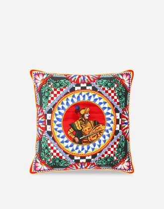 Dolce & Gabbana Velvet Cushion Medium - Medium Cushions Multicolor Onesize