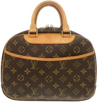 Louis Vuitton Tweedehands Canvas Louis Vuitton tassen - Dames - Vintage Handtas - Bruin - ONE Size - Vintage