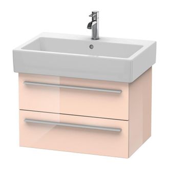 Duravit Duravit X-large Mueble De Pared 6342, 2 Cajones, 650mm Para Vero, Color (frente/cuerpo): Perla De Albaricoque Laca De Alto Brillo - Xl634201010