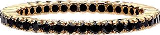 Sethi Couture Prong Set Diamond Eternity Band in Yellow Gold/Black Diamond at Nordstrom, Size 7