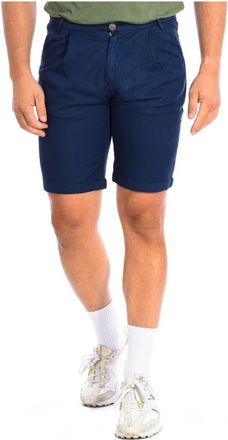 La Martina Witte Bermuda Shorts Casual Trendy Stijl - Heren - Korte Broeken - Blauw - W32 - Katoen - Korte Broeken