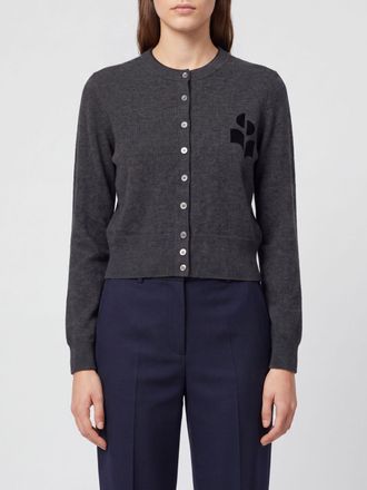 Isabel Marant Slim Fit Jacquard Logo Wool and Cotton-Blend Cardigan