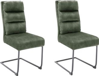 MCA Furniture Freischwinger »Lampang« (Set) 2 Stk.2er Set, Stuhl mit Stoffbezug im Vintagelook, belastbar bis 120 kg